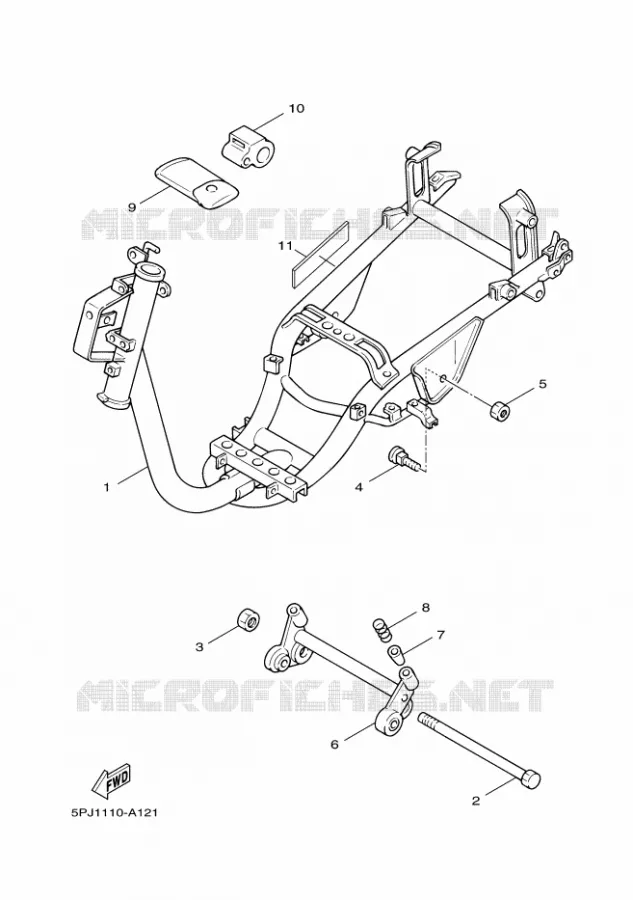 FRAME Yamaha SCOOTER 50 2009 BWS  YW50Y BWS 50