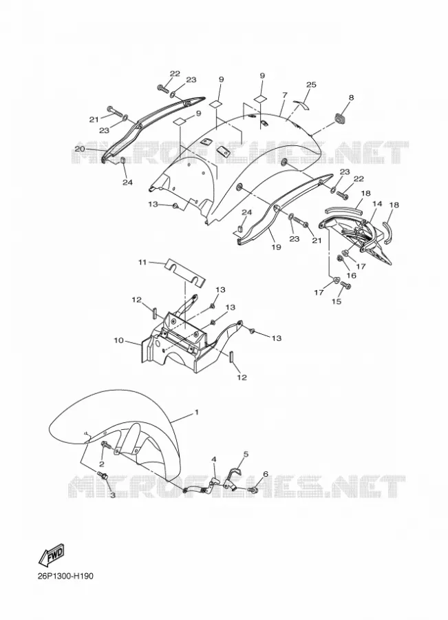 SPATBORD Yamaha MOTO 950 2009 MIDNIGHT STAR  XVS950A