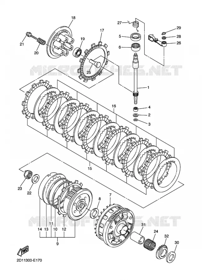 STARTMOTOR KOPPELINGS Yamaha MOTO 1000 2009 FZ1  FZ1-N FAZER _