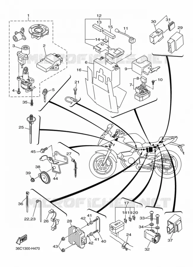 ELECTRISCH 2 Yamaha MOTO 600 2009 XJ6  XJ6S DIVERSION