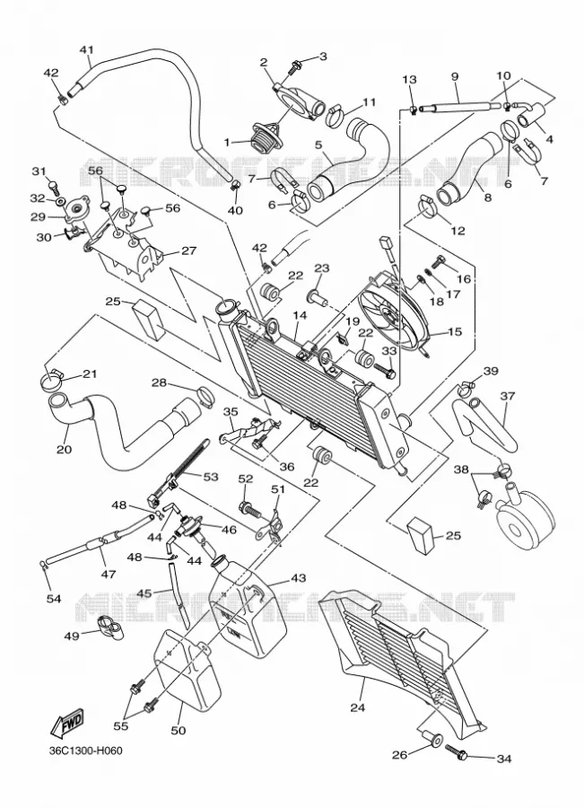 RADIATEUR / SLANG Yamaha MOTO 600 2009 XJ6  XJ6S DIVERSION