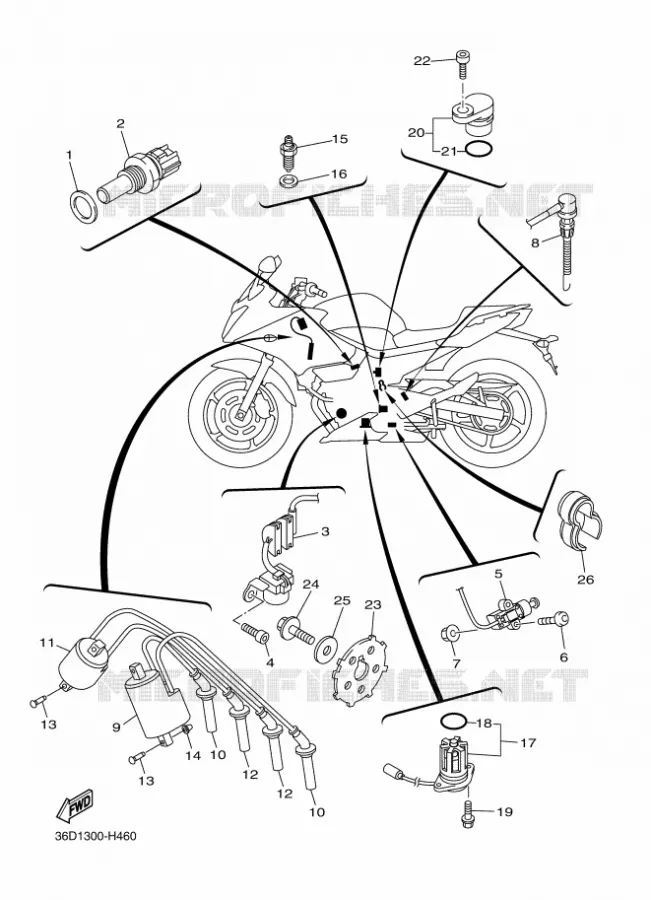 ELECTRISCH 1 Yamaha MOTO 600 2009 XJ6  XJ6SA DIVERSION