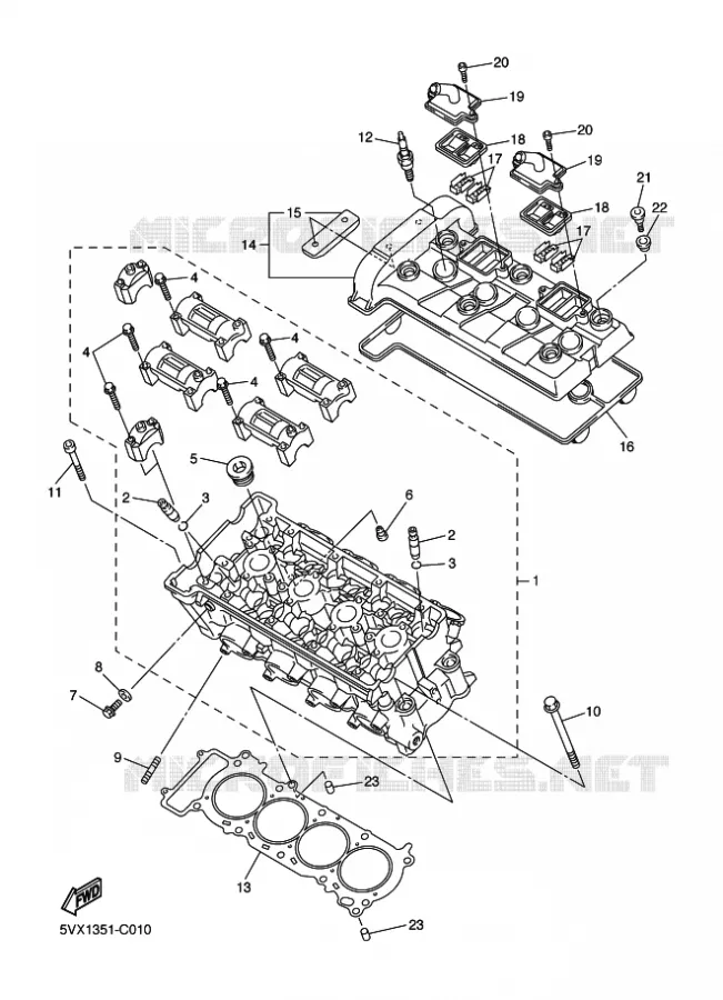 CILINDER Yamaha MOTO 600 2009 FZ6 S2  FZ6-NHG FZ6
