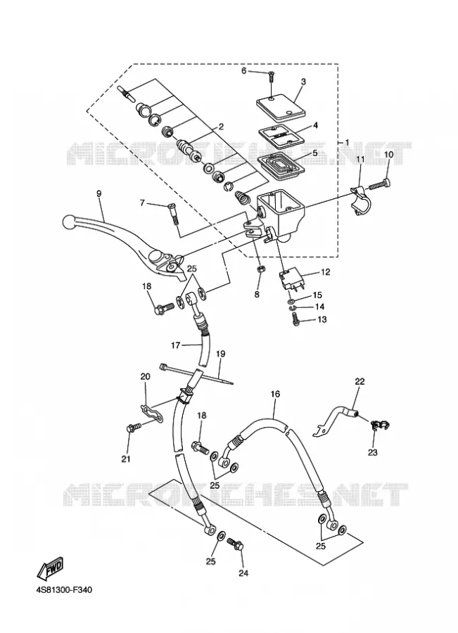 REMPOMP VOOR Yamaha MOTO 600 2009 FZ6 S2  FZ6-NHG FZ6