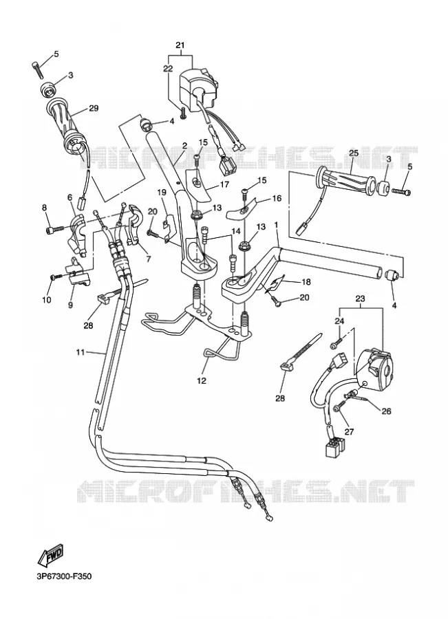 STUUR / KABEL Yamaha MOTO 1300 2009 FJR ABS  FJR1300A