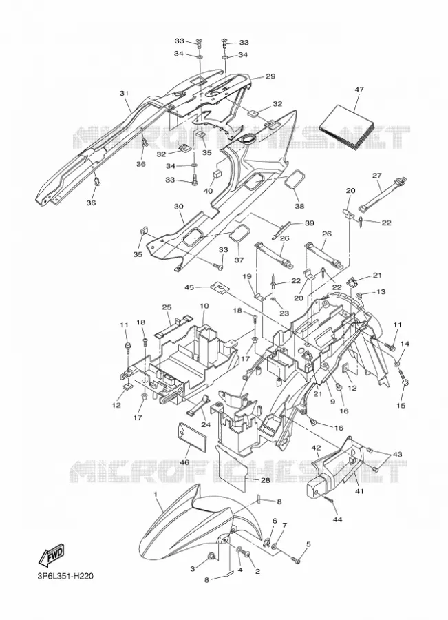 SPATBORD Yamaha MOTO 1300 2009 FJR ABS  FJR1300A