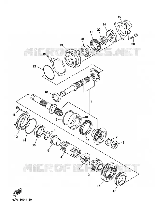 TRANSMISSIE Yamaha MOTO 1300 2009 FJR AS ABS  FJR1300AS