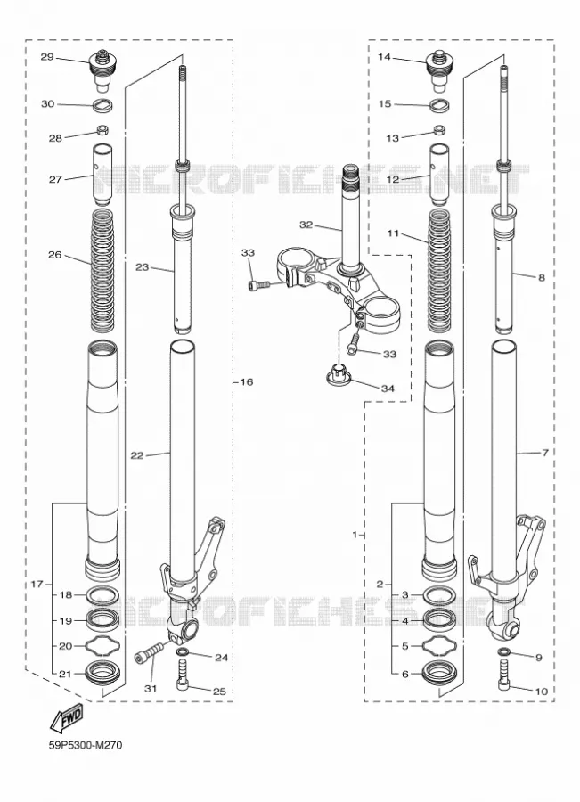 VOORVORK Yamaha MOTO 800 2013 FAZER  FZ8-S