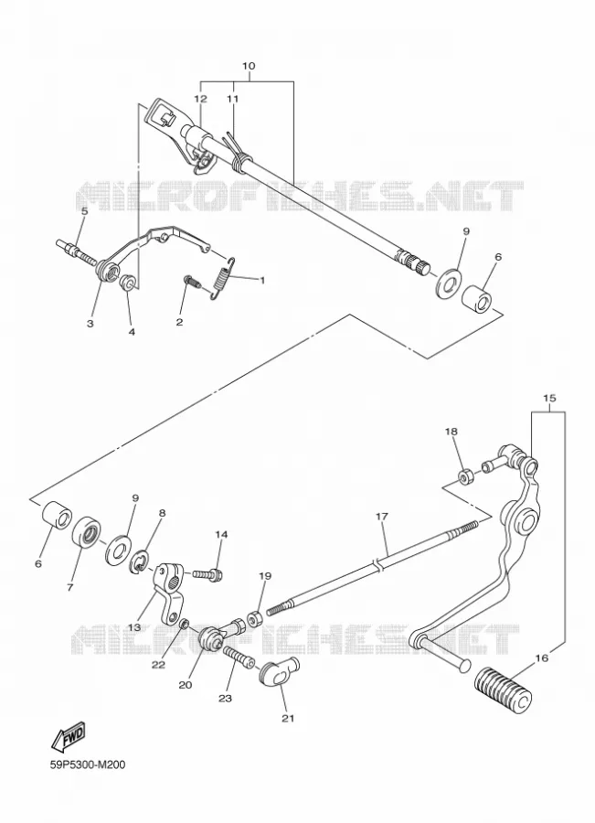 SCHAKEL STANG / PEDAAL Yamaha MOTO 800 2013 FAZER ABS  FZ8-SA