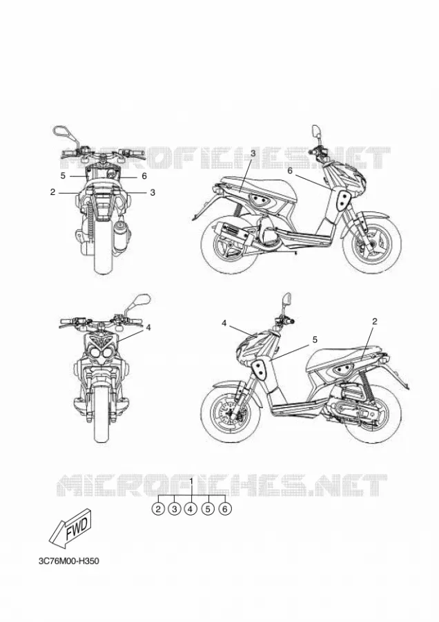 STICKER Yamaha SCOOTER 50 2009 STUNT NAKED  EW50N STUNT NAKED