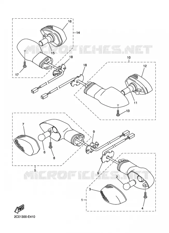 KNIPPERLICHT Yamaha MOTO 1000 2009 R1  YZF-R1 R1