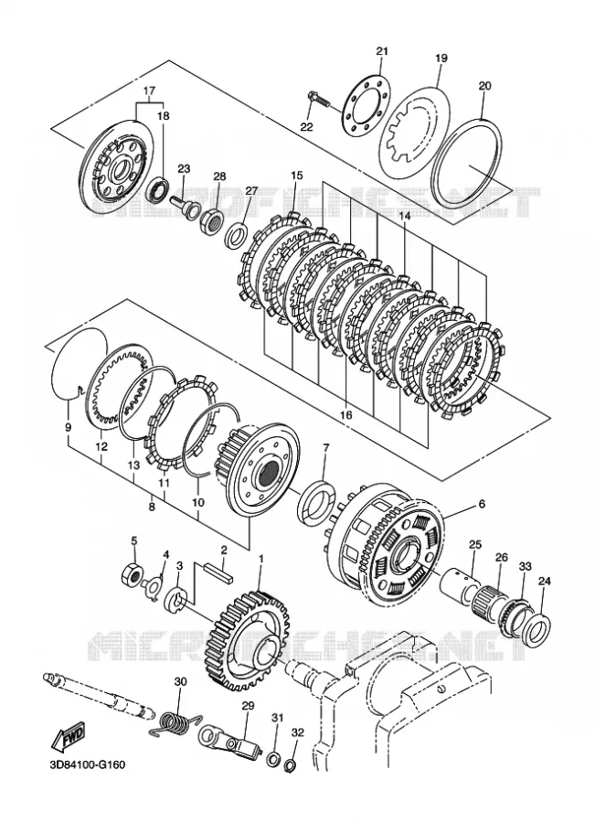 STARTMOTOR KOPPELINGS Yamaha MOTO 1300 2009 MIDNIGHT STAR  XVS1300A MIDNIGHT STAR