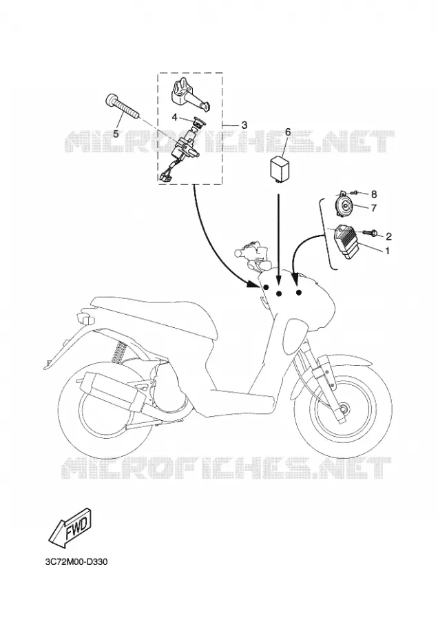 ELECTRISCH 1 Yamaha SCOOTER 50 2009 STUNT NAKED  EW50N STUNT NAKED