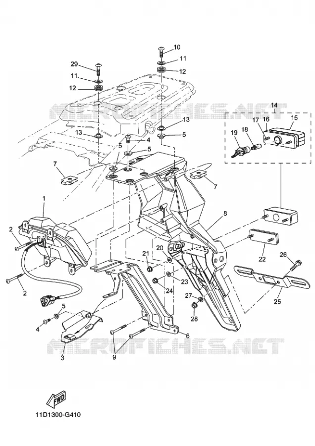ACHTERLICHT Yamaha MOTO 660 2009 XTZ TENERE  XT660Z TENERE