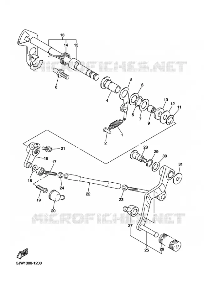 SCHAKEL STANG / PEDAAL Yamaha MOTO 1300 2009 FJR ABS  FJR1300A