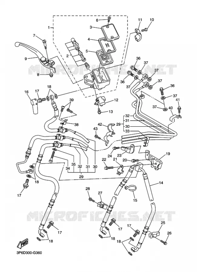 REMPOMP VOOR Yamaha MOTO 1300 2009 FJR ABS  FJR1300A