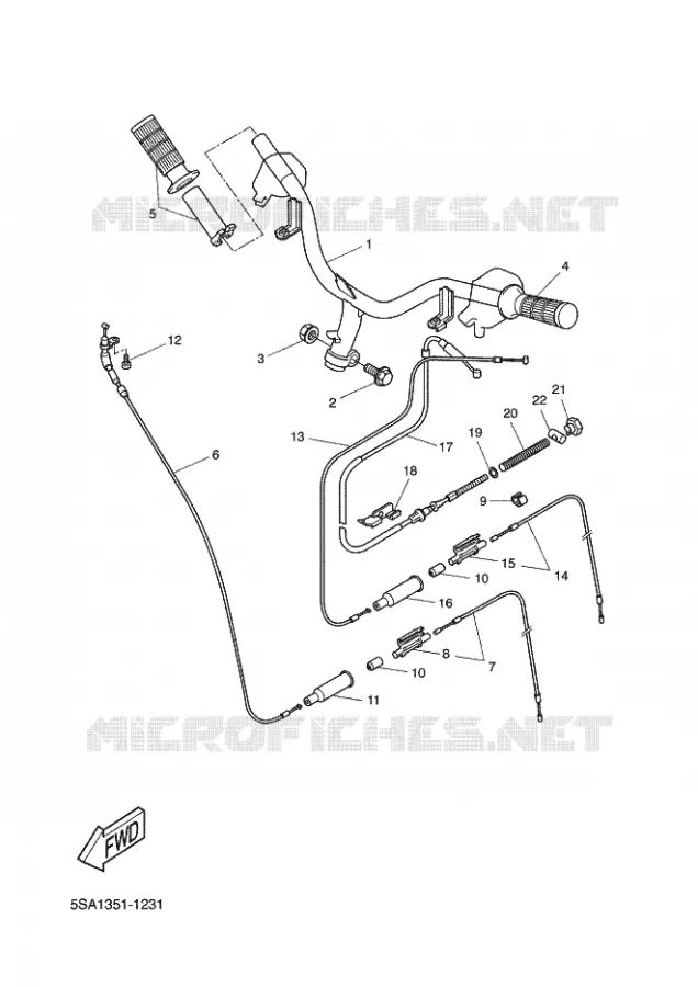 STUUR / KABEL Yamaha SCOOTER 50 2009 ROCKET  CW50RSP POWER ROCKET