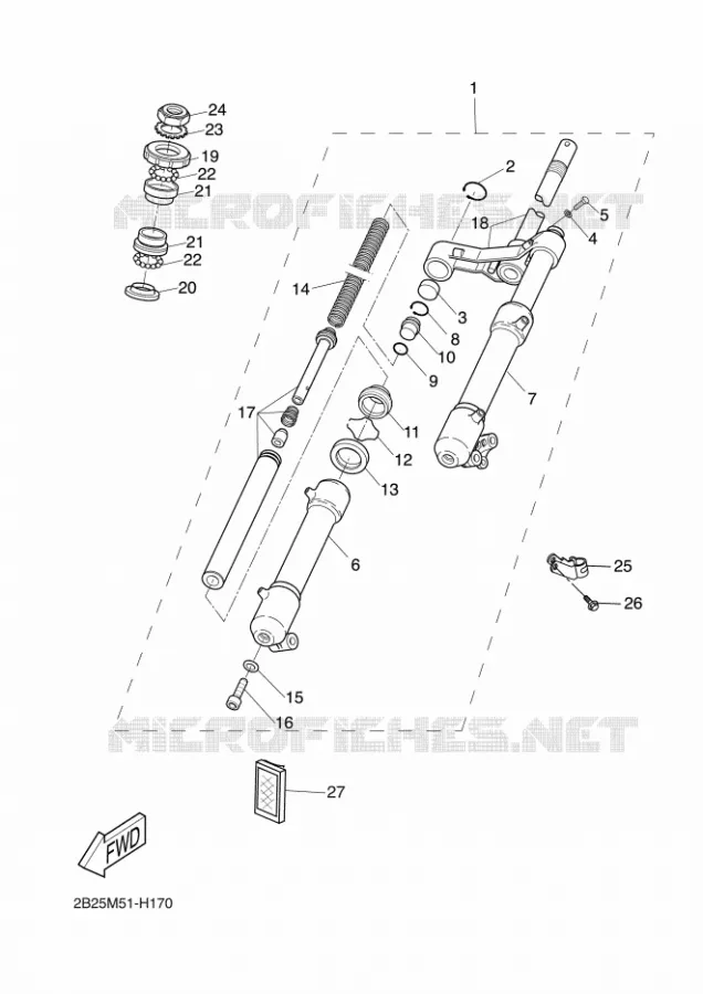 VOORVORK Yamaha SCOOTER 50 2009 ROCKET  CW50RSP POWER ROCKET
