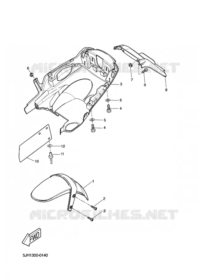 SPATBORD Yamaha SCOOTER 50 2009 SLIDER  EW50N SLIDER