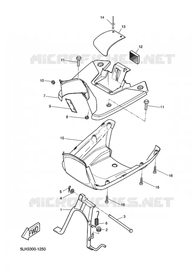 STANDAARD / VOETSTEUN Yamaha SCOOTER 50 2009 SLIDER  EW50N SLIDER