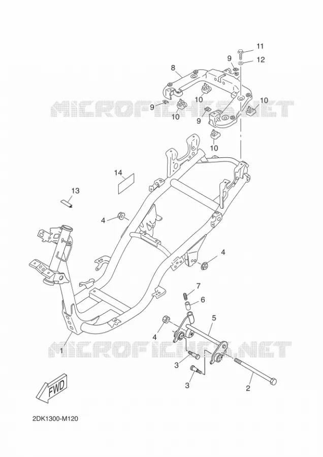 FRAME Yamaha SCOOTER 50 2013 NEOS EASY  YN50E