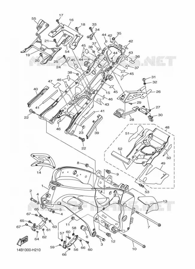 FRAME Yamaha MOTO 1000 2009 R1  YZF-R1 R1