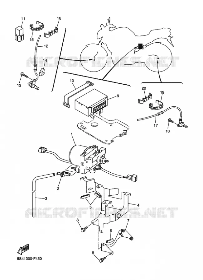 ELECTRISCH 3 Yamaha MOTO 600 2009 FZ6 S2 ABS  FZ6-NAHG FZ6