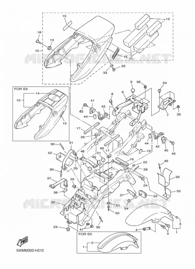 SPATBORD Yamaha MOTO 1300 2009 XJR  XJR1300