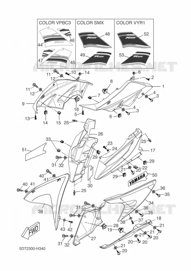 KAP 1 Yamaha MOTO 125 2009 R125  YZF-R125