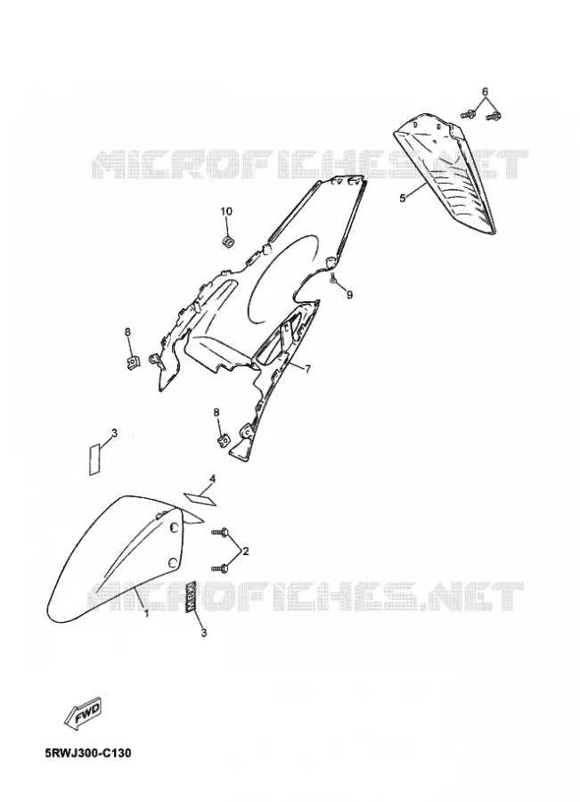SPATBORD Yamaha SCOOTER 50 2010 MACH  CS50 MACH G AIR