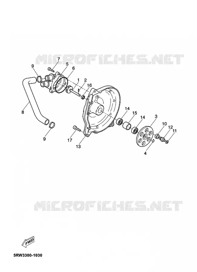WATERPOMP / SLANGEN Yamaha SCOOTER 50 2010 MACH  CS50Z MACH G LIQUIDE