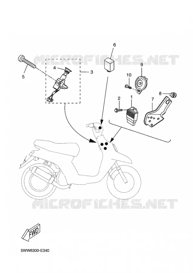 ELECTRISCH 1 Yamaha SCOOTER 50 2010 BWS  CW50 BW'S