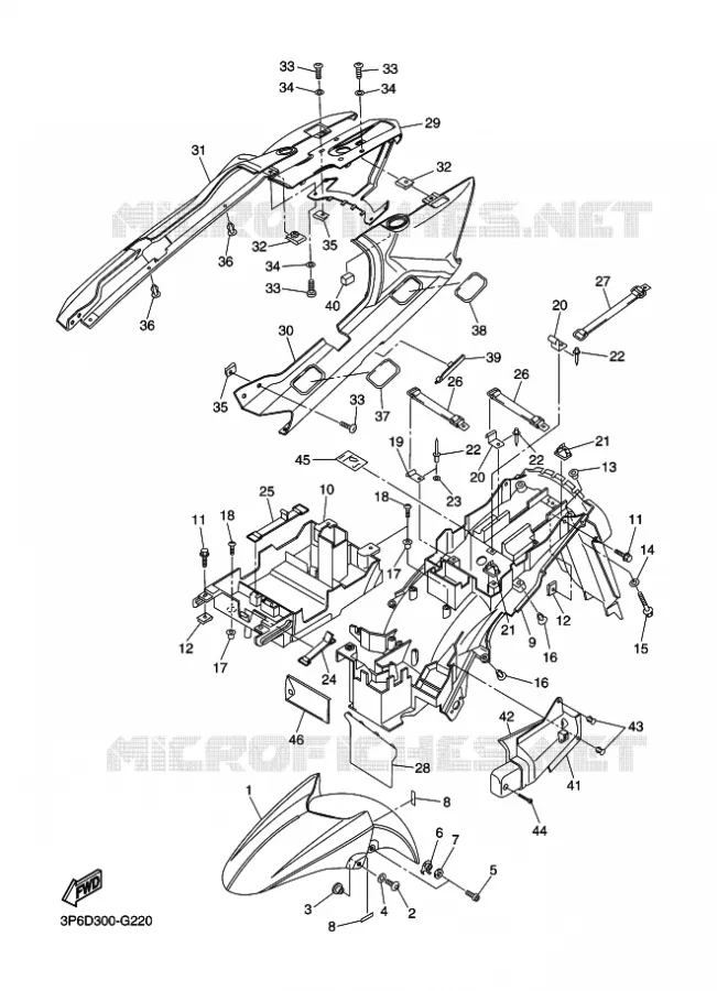 SPATBORD Yamaha MOTO 1300 2010 FJR  FJR1300A