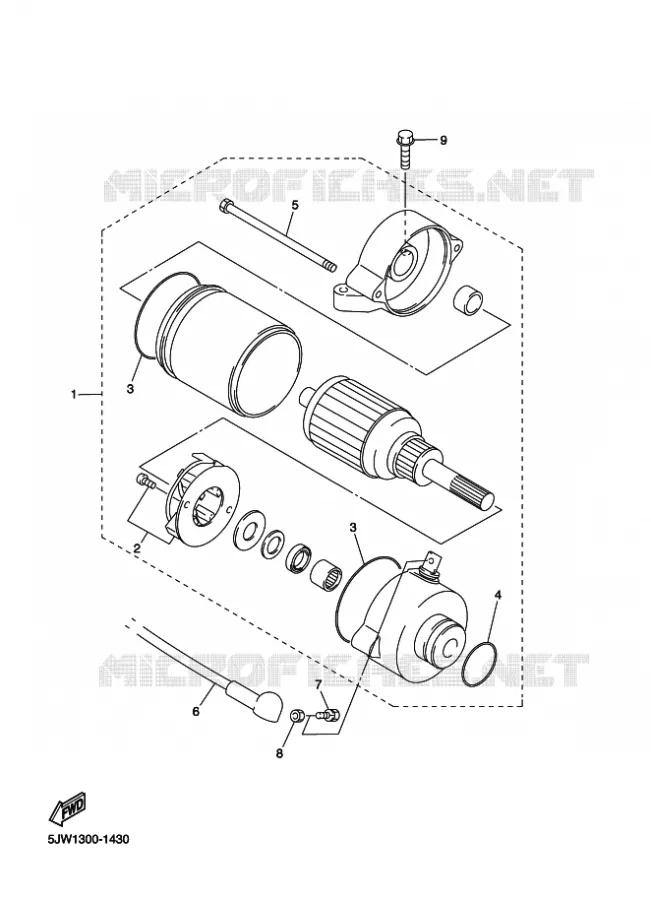 STARTMOTOR Yamaha MOTO 1300 2010 FJR AS  FJR1300AS