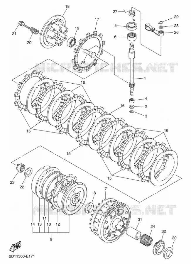 STARTMOTOR KOPPELINGS Yamaha MOTO 1000 2010 FZ1 ABS  FZ1-NA