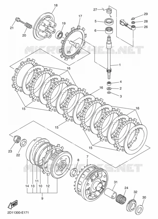 STARTMOTOR KOPPELINGS Yamaha MOTO 1000 2010 FZ1 ABS  FZ1-NA