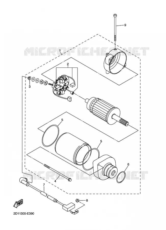 STARTMOTOR Yamaha MOTO 1000 2010 FZ1 ABS  FZ1-NA