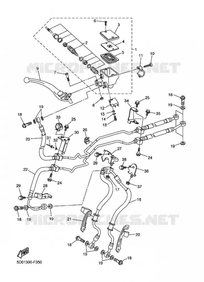 REMPOMP VOOR Yamaha MOTO 1000 2010 FZ1 FAZER ABS  FZ1-SA