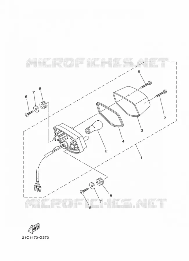 ACHTERLICHT Yamaha MOTO 153 2010 BYZON  FZ16