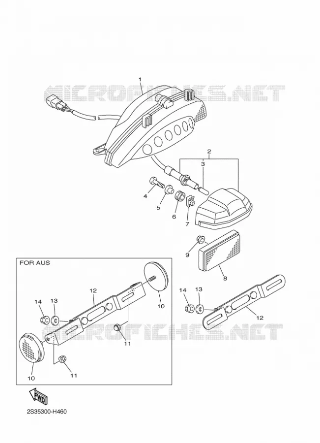 ACHTERLICHT Yamaha MOTO 1700 2010 VMAX  VMX17