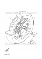 ACHTERWIEL voor Yamaha VP250 2010