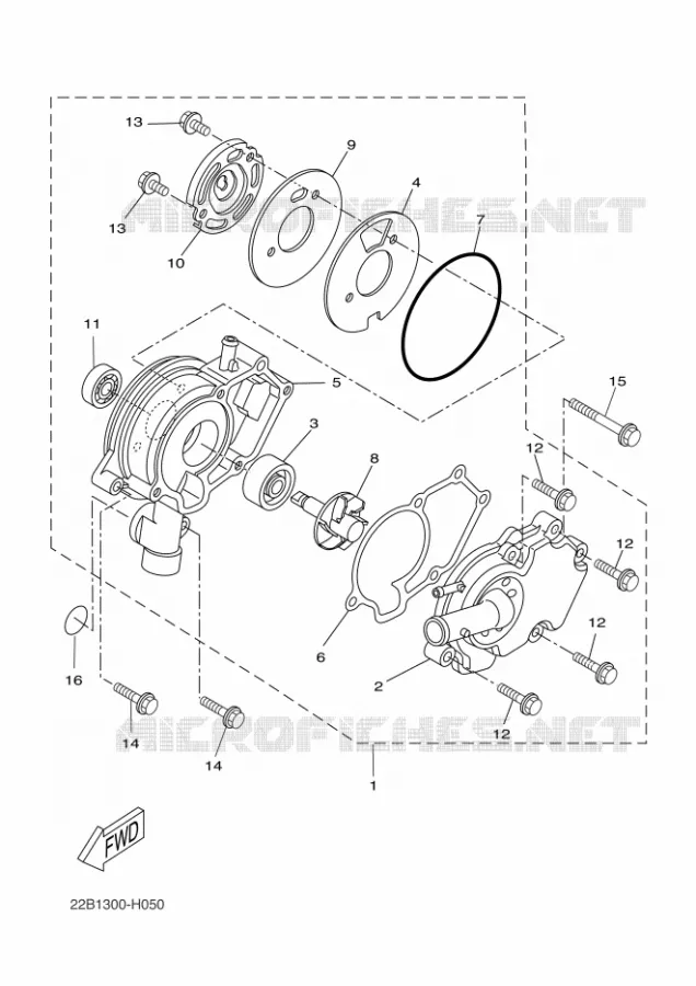 WATERPOMP / SLANGEN Yamaha MOTO 125 2010 WR-X  WR125X