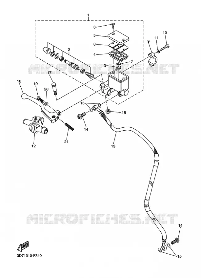 REMPOMP VOOR Yamaha MOTO 250 2010 WRR  WR250R
