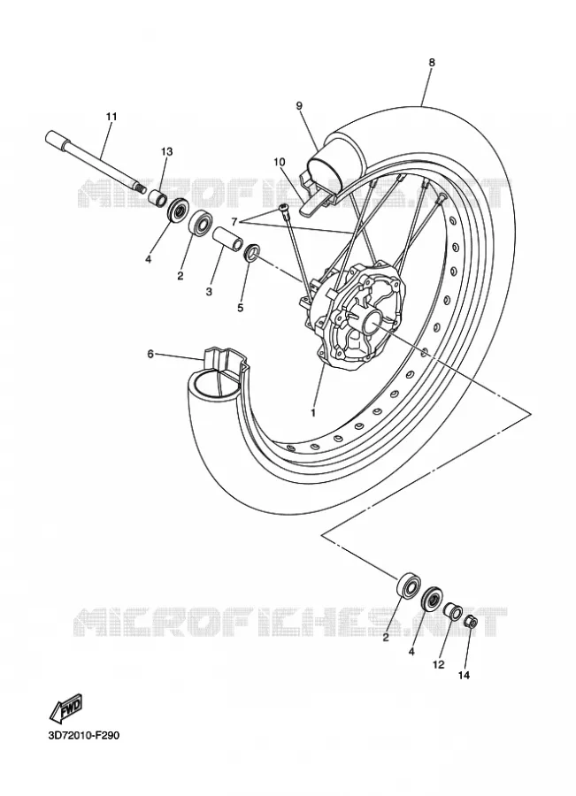 VOORWIEL Yamaha MOTO 250 2010 WRX  WR250X