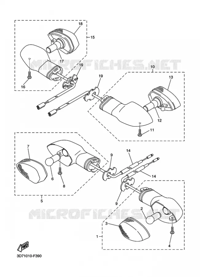 KNIPPERLICHT Yamaha MOTO 250 2010 WRX  WR250X