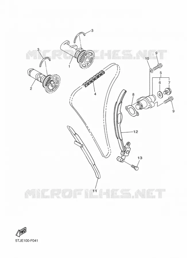 NOKKENAS / KETTING Yamaha MOTO 450 2010 WRF  WR450F