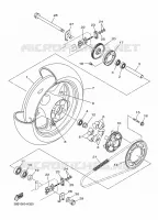ACHTERWIEL voor Yamaha XJ6 DIVERSION ABS 2010