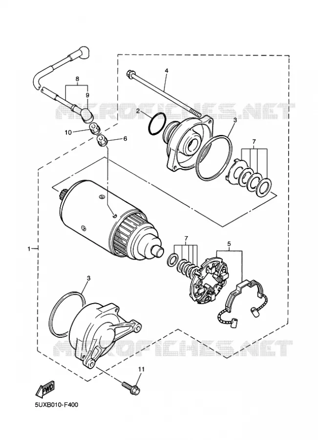 STARTMOTOR Yamaha MOTO 1300 2010 XJR  XJR1300