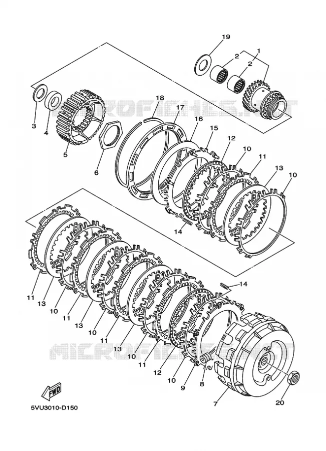 STARTMOTOR KOPPELINGS Yamaha SCOOTER 500 2010 TMAX  XP500