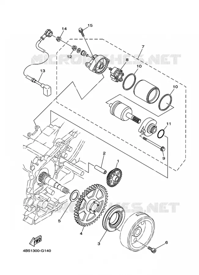 STARTMOTOR Yamaha SCOOTER 500 2010 TMAX  XP500